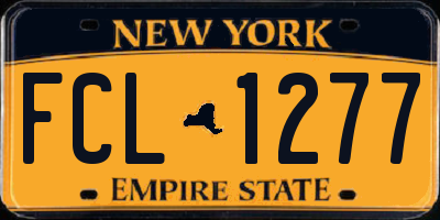 NY license plate FCL1277