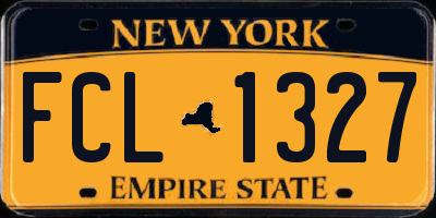 NY license plate FCL1327
