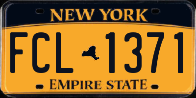 NY license plate FCL1371