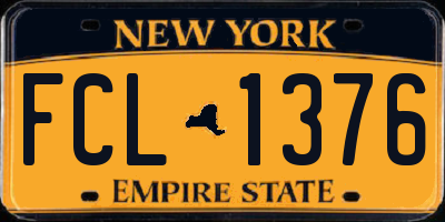 NY license plate FCL1376