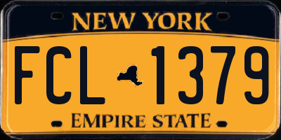 NY license plate FCL1379
