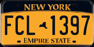 NY license plate FCL1397