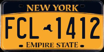 NY license plate FCL1412