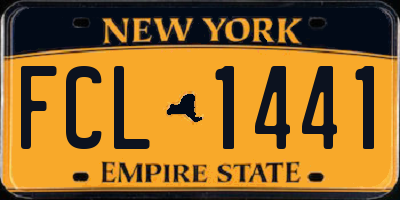 NY license plate FCL1441