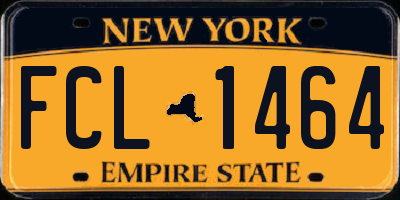 NY license plate FCL1464