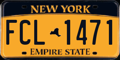 NY license plate FCL1471