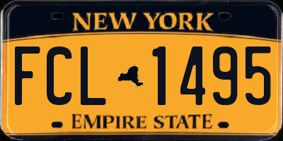 NY license plate FCL1495
