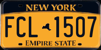 NY license plate FCL1507