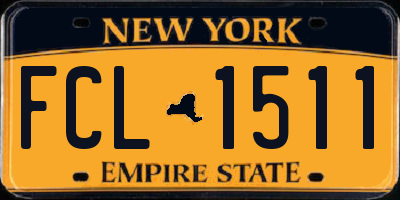 NY license plate FCL1511