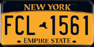 NY license plate FCL1561