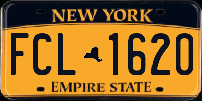 NY license plate FCL1620