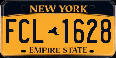 NY license plate FCL1628