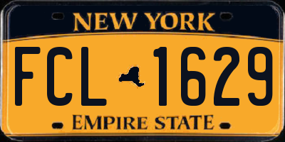 NY license plate FCL1629