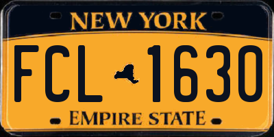 NY license plate FCL1630