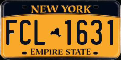 NY license plate FCL1631