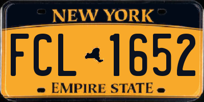 NY license plate FCL1652