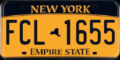 NY license plate FCL1655