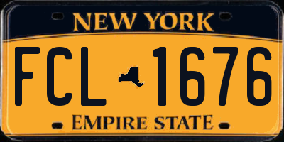 NY license plate FCL1676