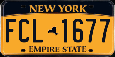 NY license plate FCL1677