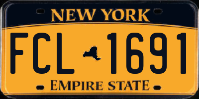 NY license plate FCL1691