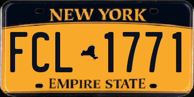 NY license plate FCL1771