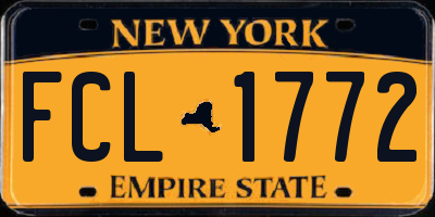 NY license plate FCL1772
