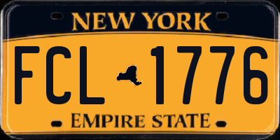 NY license plate FCL1776