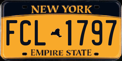 NY license plate FCL1797