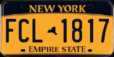 NY license plate FCL1817