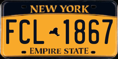 NY license plate FCL1867