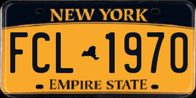 NY license plate FCL1970