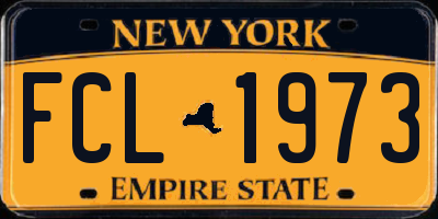 NY license plate FCL1973