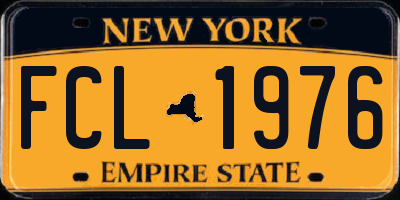 NY license plate FCL1976