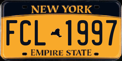 NY license plate FCL1997