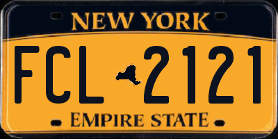 NY license plate FCL2121