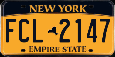 NY license plate FCL2147