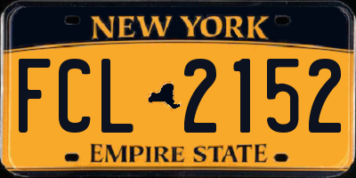 NY license plate FCL2152
