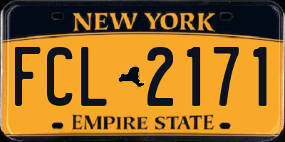 NY license plate FCL2171