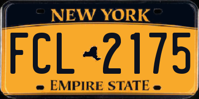 NY license plate FCL2175