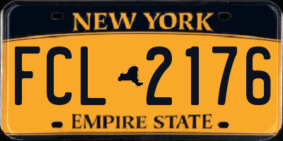 NY license plate FCL2176