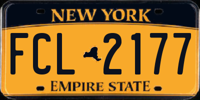 NY license plate FCL2177