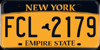 NY license plate FCL2179