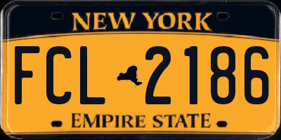 NY license plate FCL2186