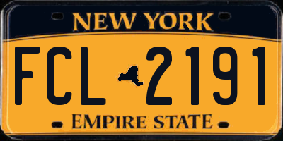 NY license plate FCL2191