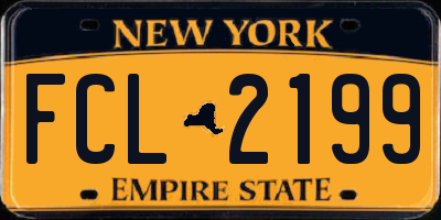NY license plate FCL2199