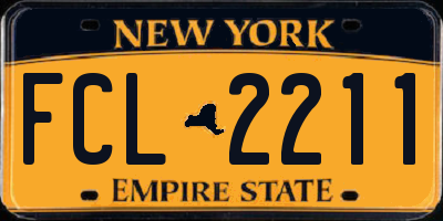 NY license plate FCL2211