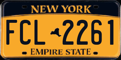 NY license plate FCL2261