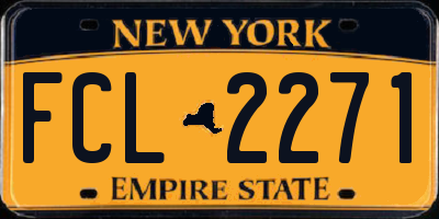 NY license plate FCL2271