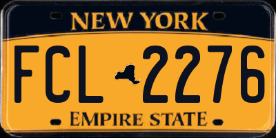 NY license plate FCL2276