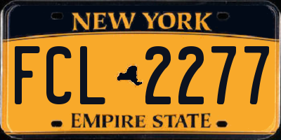 NY license plate FCL2277
